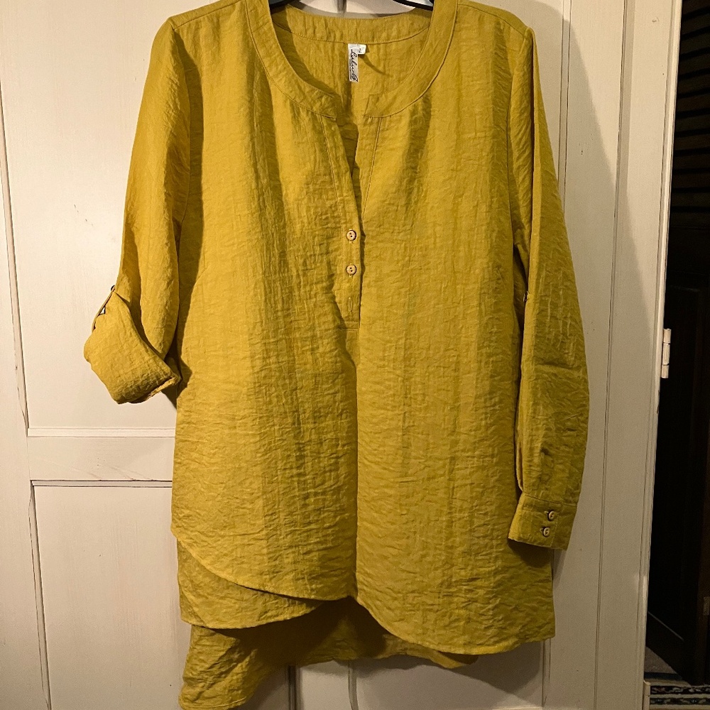 Gold tunic boutique tunic top